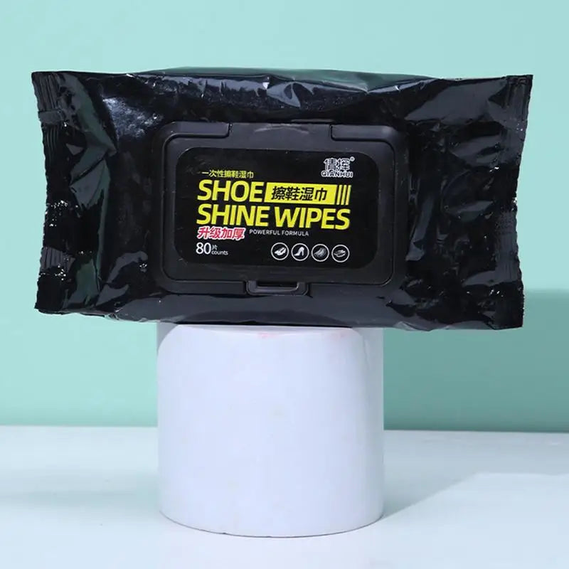 Disposable Shoe Cleaning Wipes | Quick Shine Clean Wet Wipes (80 Wipes In 1 Packet) | Instant Shoe Care | Easy, Mess-Free Cleaning